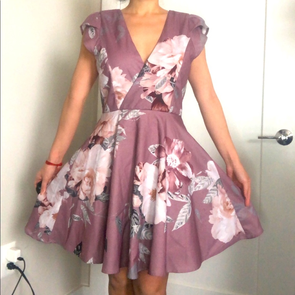 Papaya fit and flare dress